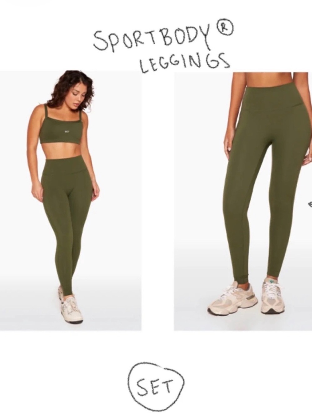 SET Active Olive High-Rise Leggings